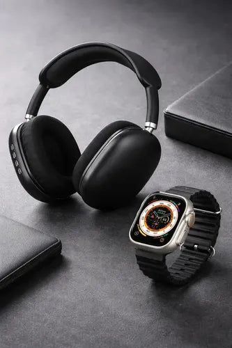 P9 ULTRA SMARTWATCH NEGRO + 2 CORREAS + AUDÍFONOS 🎧